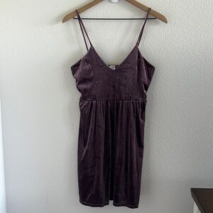 I Joah Velour Velvet Soft Babydoll Dress Medium